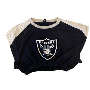 Re-worked vintage Raiders crop top
